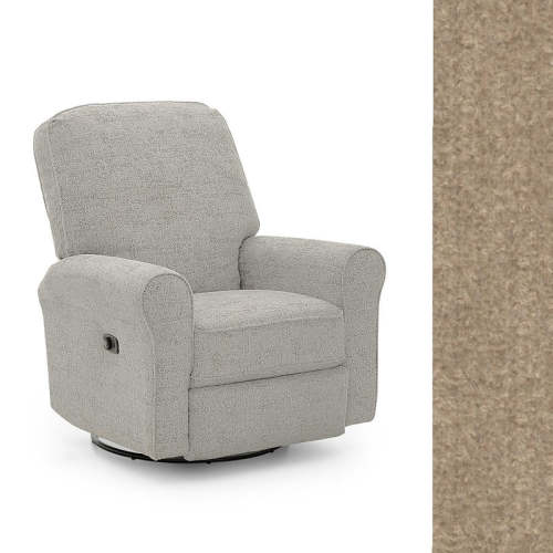 Storytime by Best Chairs Josey Power Tilt Headrest Swivel glider Recliner  - Linen 26519