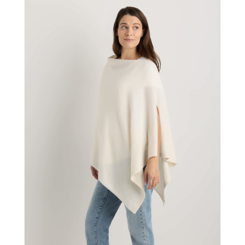 Mongolian Cashmere Nursing Shawl in Ivory