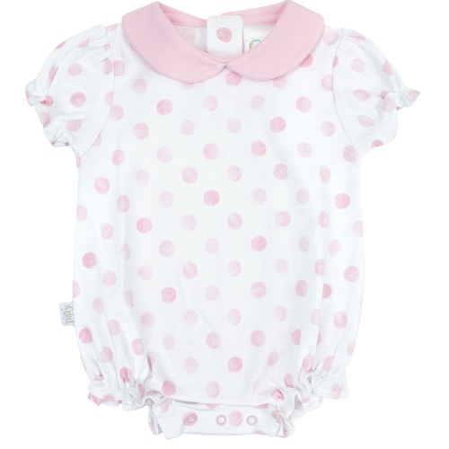 Paty Pima Cotton Baby Girl Bubble with Peter Pan Collar