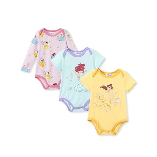 Disney Baby Viscose Made from Bamboo 3-Pack Bodysuits Set Newborn to Infant