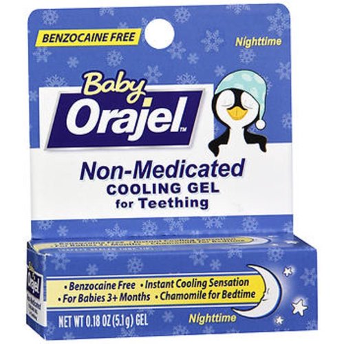 Baby Orajel Non-Medicated Cooling Gel for Teething Nighttime - 0.18 oz