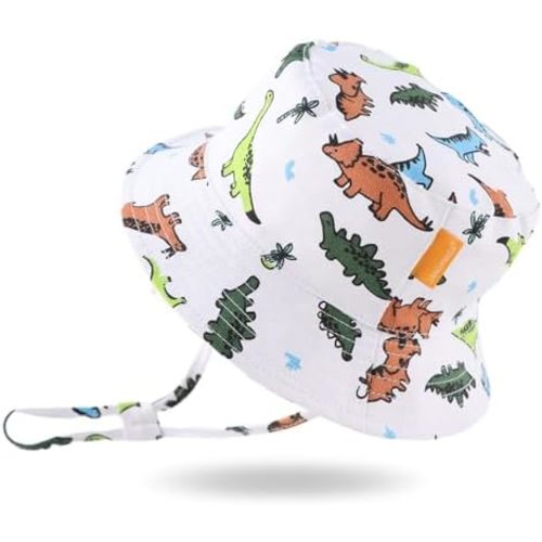 JANGANNSA Cotton Baby Sun Hat Infant Toddler Boys Girls Bucket Hats Summer Sun Protection Kids Beach Caps