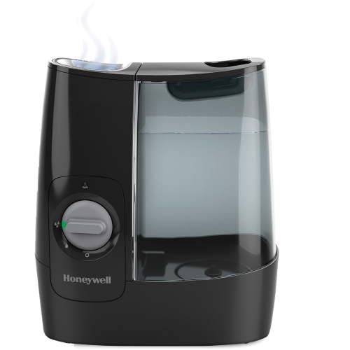 Honeywell Warm Mist Humidifier for Large Room, Essential Oil Cup, Filter Free, 400 sq ft, Black, HWM845