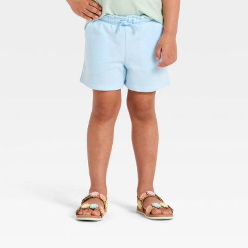 Toddler Girls' Knit Shorts - Cat & Jack™ Light Blue 3T
