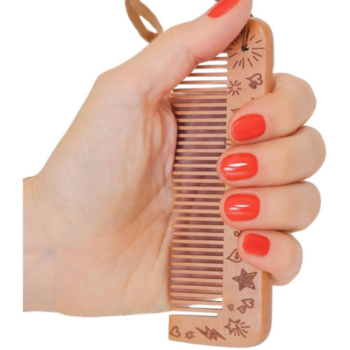 Mama Natural Wooden Labor Comb – Essential Birth & Delivery Support | Ergonomic Wood Comb for Pregnancy, Contractions & Acupressure Relief