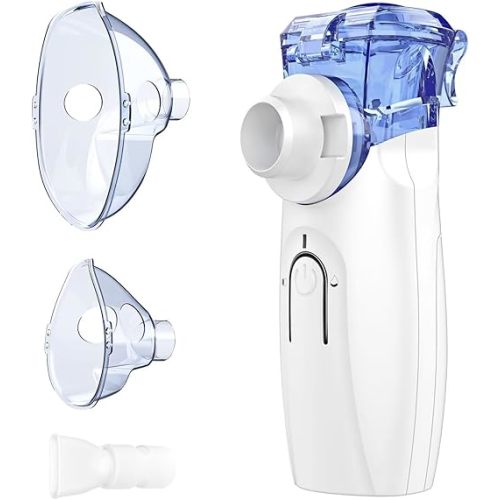 Portable Nebulizer - Nebulizer Machine for Adults and Kids, Mesh Nebulizer with Mouthpiece, Kids and Adults Mask for Travel and Home Usage