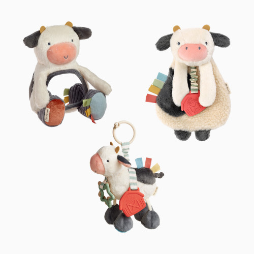 Itzy Ritzy Farm Tummy Time Toy Bundle - Cow
