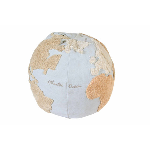Lorena Canals Back To School Pouf World Map Ottoman & Reviews | Wayfair