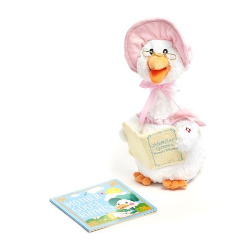 Cuddle Barn Mother Goose Animated Plush with Board Book