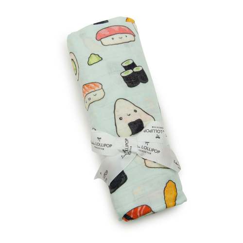 Bamboo Muslin Swaddle Blanket - Sushi
