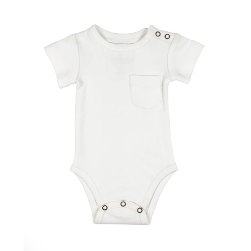 Organic Short-Sleeve Bodysuit in White – L'ovedbaby