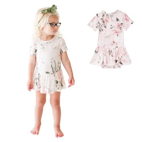 Posh Peanut Baby & Little Girls Dresses for Summer - Twirl Bodysuit Dresses for Girls Made of Soft Viscose from Bamboo
