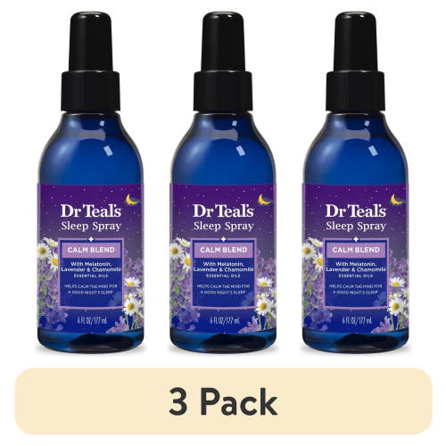 (3 pack) Dr Teal's Sleep Spray with Melatonin & Essential Oils, 6 fl oz