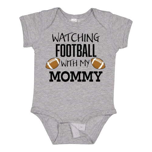 Inktastic Watching Football with My Mommy Boys or Girls Baby Bodysuit