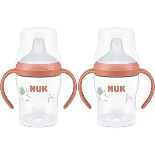 NUK Perfect Match Learner Cup, 5 oz, 2 pack – Soft Spout, Easy-Grip Handles, BPA Free, Spill Proof Transition Sippy Cup