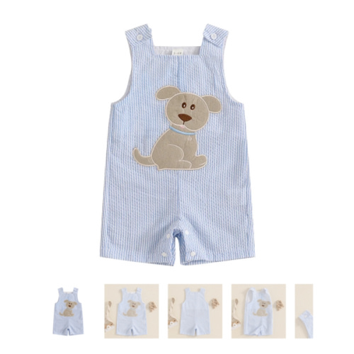 PUPPY Striped Romper - Hazel & Bo