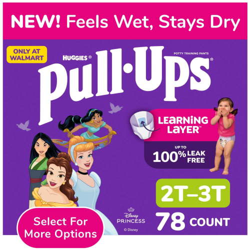 Pull-Ups Girls' Potty Training Pants, 2T-3T (16-34 lbs), 78 Count (Select for More)