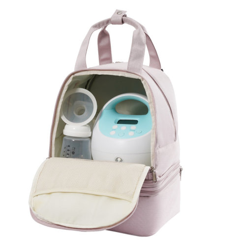 Latitude Run® Breast Pump Backpack, Breast Feeding Bag with Ice Pack, Fits for S1/S2, Pumping Accessories & Breastmilk Storage, Portable Pump Carrying Case for Work, Travel and Family Use, Light Pink | Wayfair