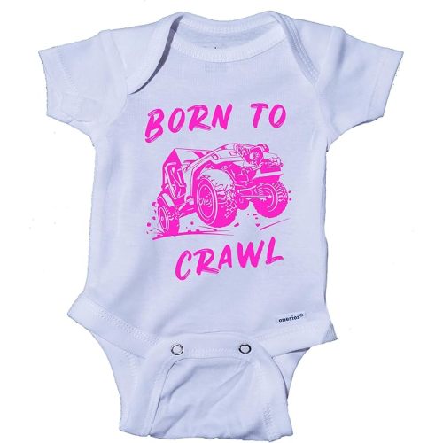 Ink Trendz Born to Crawl 4x4 Offroading Mudding Infant One-Piece Baby Onesie