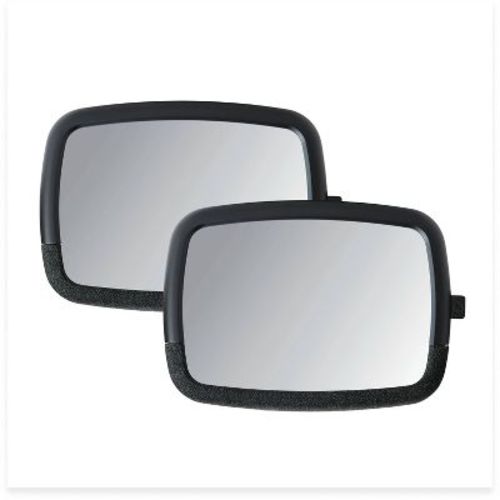 Munchkin Baby Car Mirror for Rear Facing Car Seats, Pivot 360 Baby In-Sight Adjustable Auto Mirrors - Black - 2pk