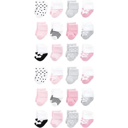 Luvable Friends Unisex Cotton Rich Baby Terry Socks 24-Pack