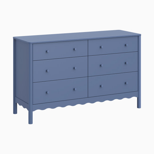 babyletto Swell 6-Drawer Assembled Dresser - Cove Blue