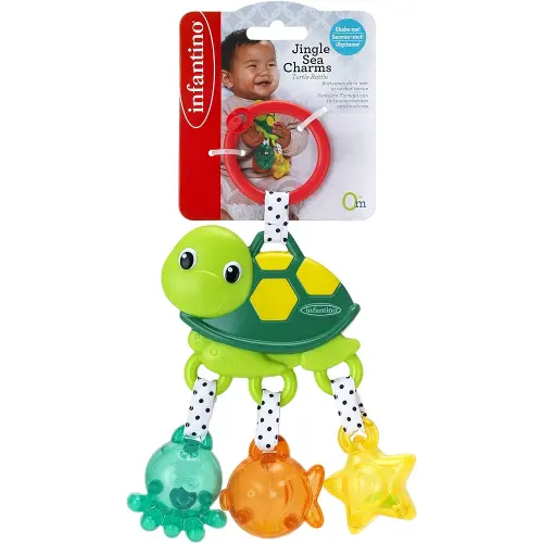 Infantino Jingle Sea Charms Turtle Rattle