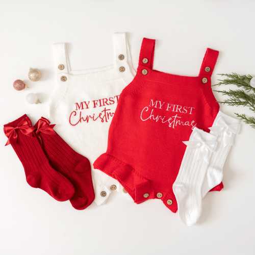 My First Christmas Outfit for Baby, Newborn Christmas Bodysuit, Baby's First Christmas Romper, Baby Shower Gift, Christmas Baby Gift