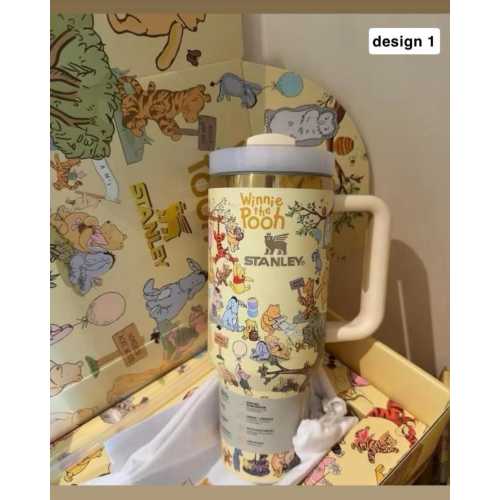 Classic The Pooh Stanley Tumbler 40oz, Laser Printed Design