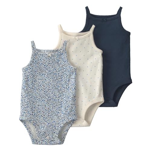 little planet by carter's baby-girls 3-pack Short Sleeve Bodysuits Made With Organic Cotton