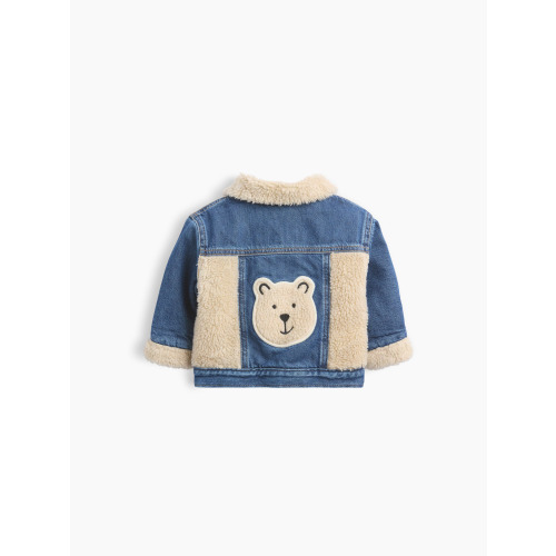Baby Sherpa Bear Icon Denim Jacket