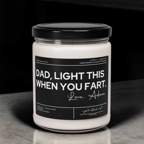 Fathers Day Gift Dad Light Fart Candle, Father's Day Gift, Gift From Kids, Personalized Gift, Gift For Dad, Gift For Grandpa, Christmas 2025