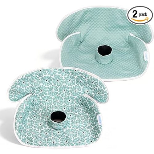 2 Pack Waterproof Baby Piddle Pads Carseat Potty Training Car Seat Protector, Waterproof Infant Car Seat Liner Cover to Prevent Pee, Leakproof and Washable (Red Flower)