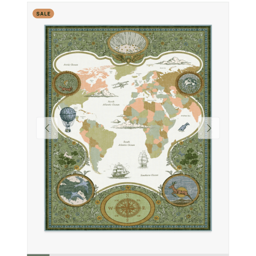 Little Explorer Gold & Green Rug