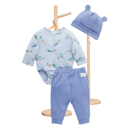 Pure Baby Frolicking Huskies Gift Set – Baby Gifts Australia