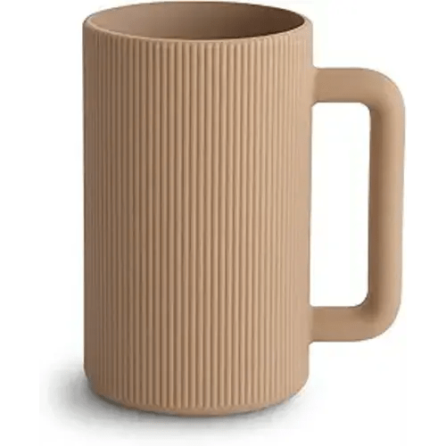 mushie Baby Bath Rinse Cup | 100% Food Grade Silicone | Shampoo & Body Washing Rinser Cup For Kids (Natural)