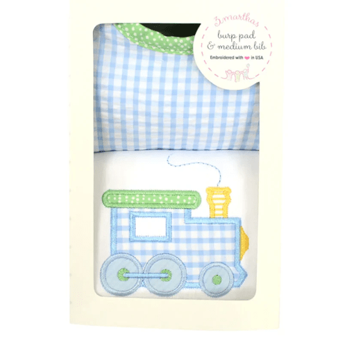 3 Marthas Bib & Burp Box Set - Train