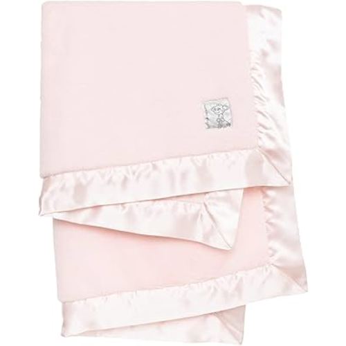 Little Giraffe Posh Mink Baby Blanket - Double-Sided Ultra Soft Plush Fabric, for New Moms, Newborn Must-Have for Girls, Cozy & Cuddly Comfort Blanket, 29" x 35", Pink
