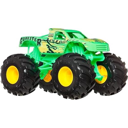 Hot Wheels Monster Trucks, Oversized Monster Truck, 1:24 Scale Die-Cast Toy Truck with Giant Wheels and Cool Designs