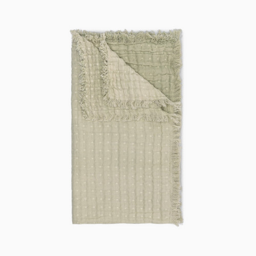 Crane Baby Multi-Layer Muslin Baby Blanket - Sage Green