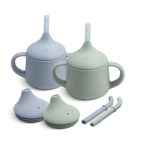 Moonkie Silicone Baby Sippy Cups | 4 oz 2Pack
