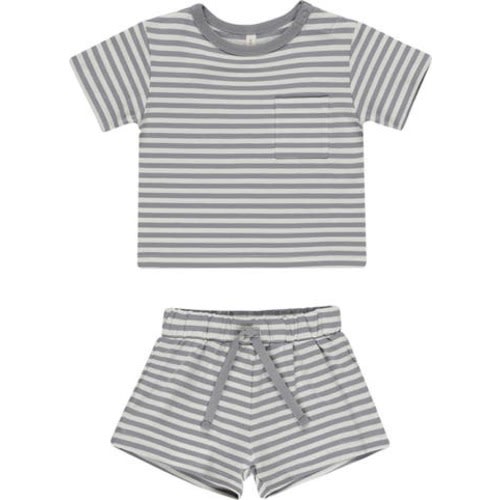 Stripe T-Shirt & Shorts Set, 0-3M