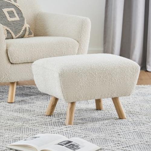 Gabriola 23" Ottoman - Ivory Bouclé | Article