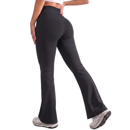 ValueVibe Flare Leggings for Women High Waisted Stretch Yoga Pants Soft Bootcut Workout Leggings, Black 2XL