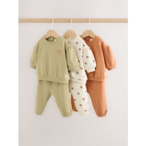 Buy Green Floral Baby Sweat Top And Joggers 6 Pack (0mths-2yrs) from Next USA