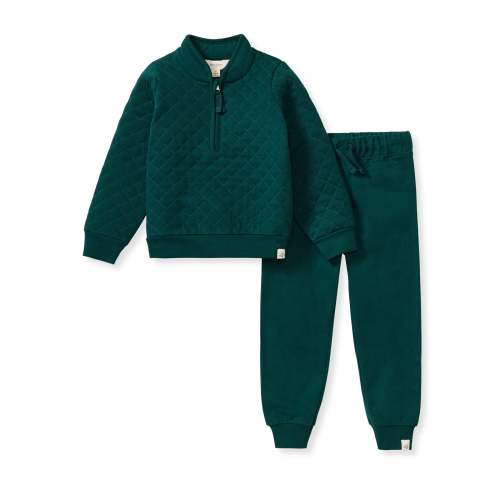 Quilted Quarter Zip and Jogger Set – Burt's Bees Baby