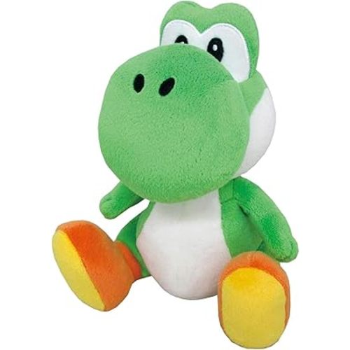 Little Buddy Super Mario All Star Collection 1416 Yoshi Stuffed Plush, 8",Multi-colored
