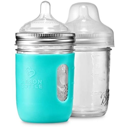 8 oz. Mason Bottle DIY Kit: BPA-Free Glass Baby Bottles You Can DIY Using Mason Jars from Home, Made in The USA.