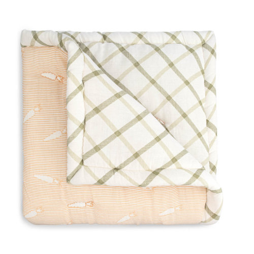 Crane Baby Clementine Fruits & Veggies Cotton Quilted Blanket | Wayfair