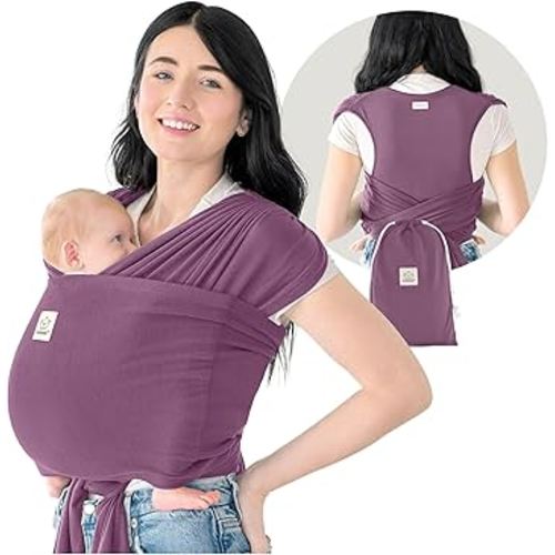 KeaBabies Baby Wrap Carrier Ring Sling - Easy to Wear, Adjustable D-Lite Baby Carrier Newborn to Toddler, Infant Carrying Shirt, Hands Free Bonding, Breathable Fabric Wearing Wrap (Dark Mauve)